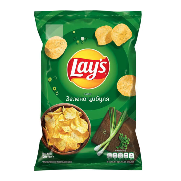 Чіпси Lay's "Зелена цибуля" 120 г