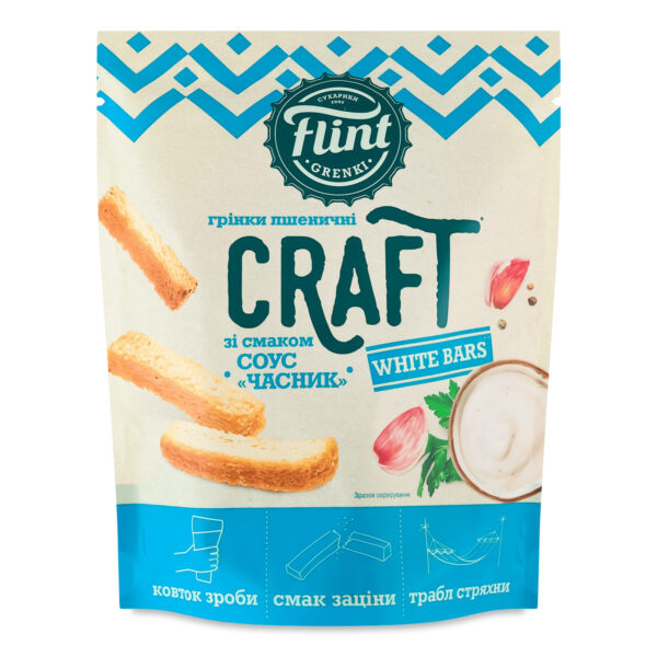 Грінки FLINT CRAFT "Соус часник" 90 г