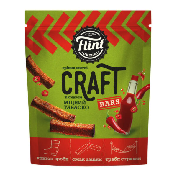 Грінки FLINT CRAFT "Міцний табаско" 80 г