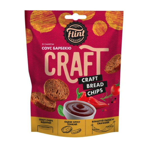 Грінки FLINT CRAFT "Соус барбекю" 80 г