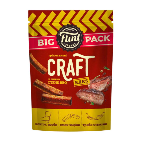 Грінки FLINT CRAFT "Стейк BBQ" 120г