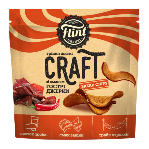 Грінки FLINT CRAFT "Гострі Джерки" 120г